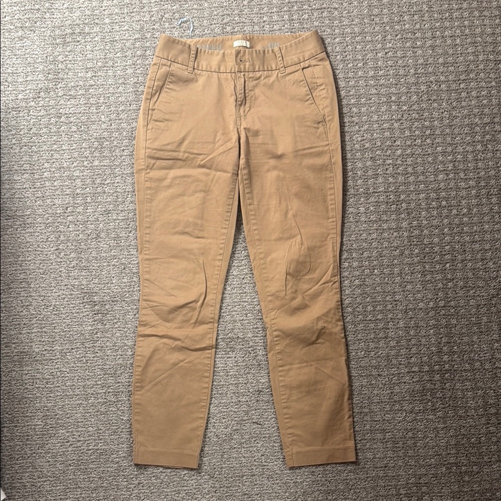 J. Crew Frankie Stretch Chino Pants in Tan